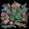 Outlet Foulard by Ginny Litscher, Black Jungle design Scarves