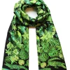 Sale Scarf by Ginny Litscher, Neon green Jungle design Scarves